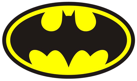 logotipo preto amarelo batman